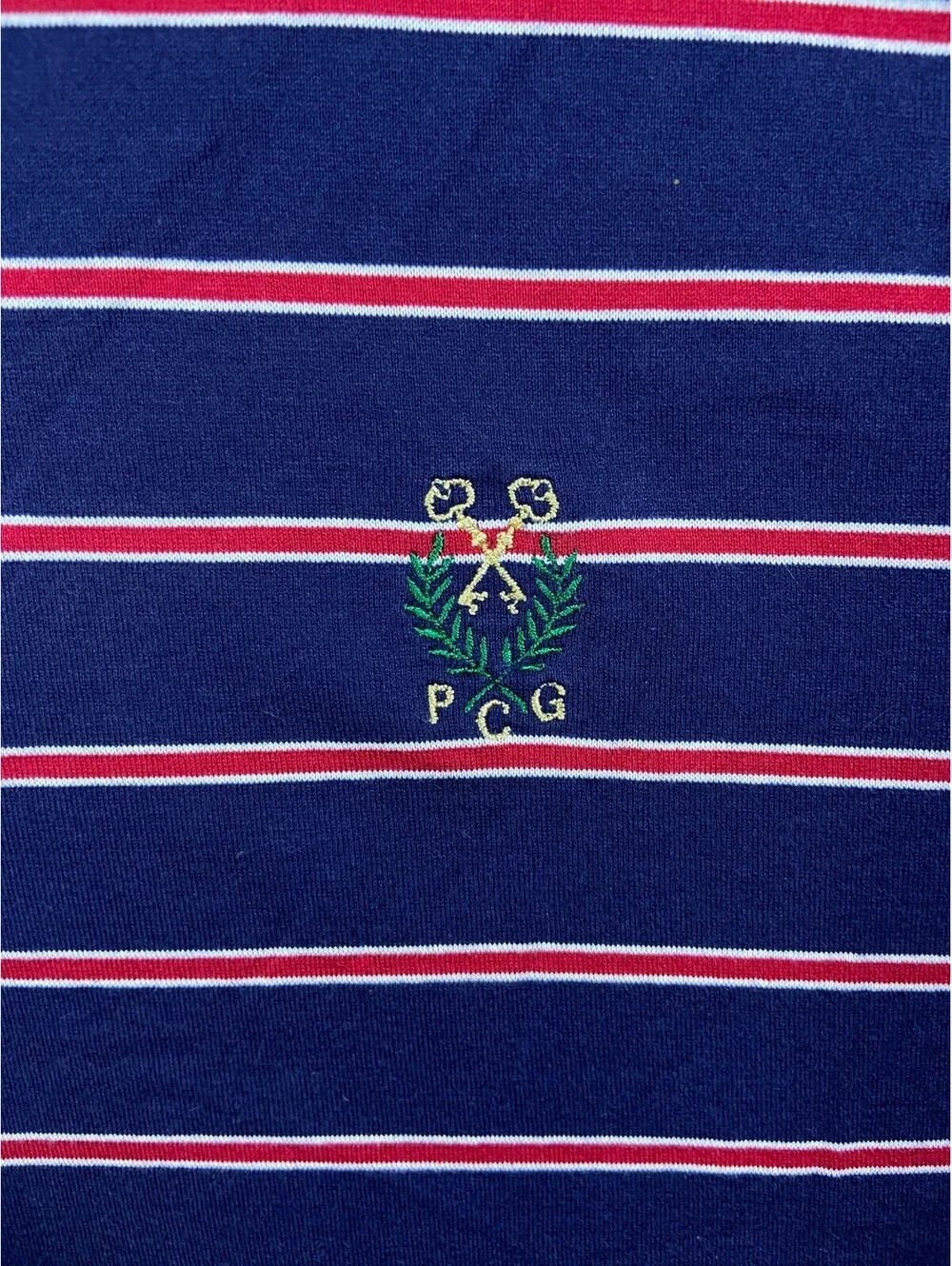 Ralph Lauren Polo Shirt Mens L Blue Pacific Coast Golf Club Pima Preppy Heritage
